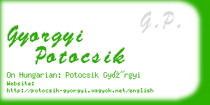 gyorgyi potocsik business card